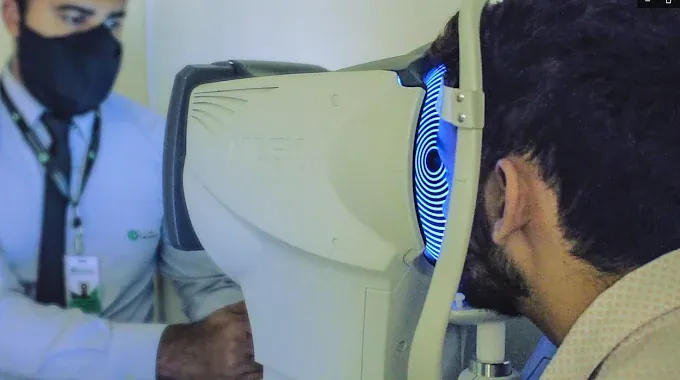 Exame de tonometria para glaucoma na Via Oftalmocenter